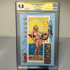 POWER GIRL #1 G'NORT'S SWIMSUIT EDITION REMARQUED & SIGNED BY FRANK CHO CGC 9.8 picture