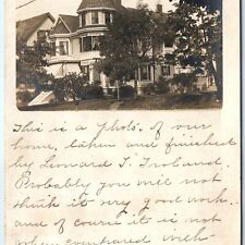 c1910s Lovely House Fancy Victorian Home RPPC Real Photo Velox Queen Anne A111 picture