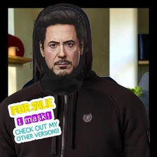 Robert Downey Jr. Mesh Mask Cosplay Face Cover Tony Stark Costume Prop Iron Man picture