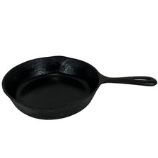 Vintage Wagner Unmarked 8 Inch Cast Iron Skillet Frying Pan w Dual Pour Spouts picture