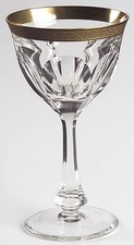 Moser Lady Hamilton Gold Encrusted Band White Wine Glass 6703163 picture