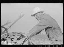 Wabash Indiana 1930s Farmer with Tractor Farm Security Administration picture