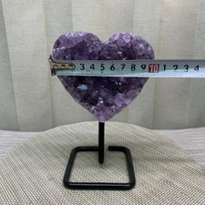 1.3LB Exquisite natural amethyst cave heart-shaped cut specimen picture