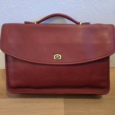 Coach Vintage Red Leather Lexington Briefcase Style 5265 picture