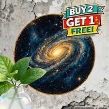 inch andromeda galaxy space themed round predrilled picture