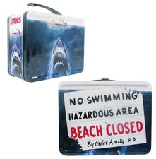 JAWS No Swimming Retro Style Tin Lunchbox. NEW picture