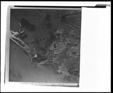 Photo:1940s Aerial View Flooded Riverbank House Coastline picture