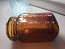 Antique Johnson & Johnson Gauze Jar / Bottle New Brunswick New Jersey picture