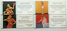 4 1960's Pinup Girl Advertising Blotters w/ Photographs of Women picture