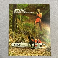 Vintage 1970s STIHL Chainsaw Poster Worlds Largest Selling Chainsaw 16