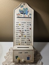 Vintage 1950s Shopping Reminder Stamp Saver w/ Original Magnetic Markers picture