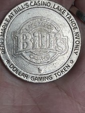 Bill’s Casino Lake Tahoe NV Used Vintage Casino $1 Gaming Token Souvenir Coin picture