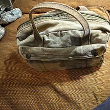 Vintage WWII US Army mechanic’s tool bag Canvas,Zipper, Pouches,  OD Green picture