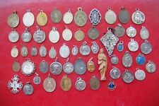 LOT OF 56 PCS DIFFERENT SAINTS ANTIQUE RELIGIOUS BEAUTIFULLY DETAILED RARE MEDAL picture