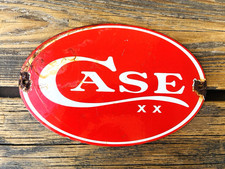 VINTAGE W.R. CASE & SONS CORP XX KNIVES GASOLINE GAS PORCELAIN MOTOR OIL SIGN picture