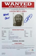 Robert O'Neill Signed Osama Bin Laden FBI Wanted Document PSA/DNA picture