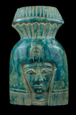 Ancient Egyptian Antiques Hathor Goddess Stone Artifact Figurine BC picture