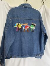 M&M's mars Port Authority Denim Jacket Size L Embroidered Pirates picture