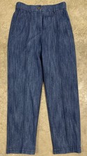 Akris Punto Jeans Sz 4 28x28 Dark Wash Blue Straight Leg Denim High Rise EUC picture