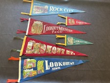 Vintage lot of 6 Lookout Mountain Rock City Pennants  picture