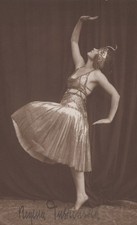 REGINA INSHINSKA RUSSIAN BALLERINA Hand Signed RPPC POSTCARD AUTOGRAPH picture