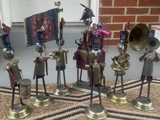 Vintage Mexican Tin Soldier Marching Band Austen Display 1964 - 7 Pieces- Read picture