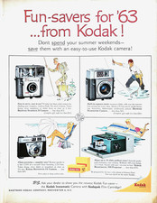 Kodak Fun Savers for 1963 Cameras Projector Family Summer Vtg Magazine Print Ad picture