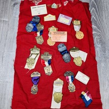 Vintage NBC Radio-TV Press Badges Lot 1930s-1950s Howard C. Luttgens Chicago IL picture