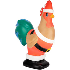 Lighted Blow Mold Rooster Indoor/Outdoor Christmas Decoration, Multicolor, 22.5