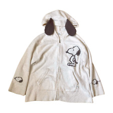 Gelato Pique x Snoopy Jacquard Hoodie Free Size White From Japan Unused  picture