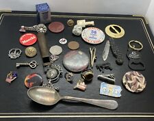 Vintage junk drawer lot items advertising Smalls Older As Shown Lot#4043 picture