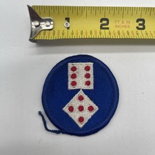 U.S. Military Army 11th Corps Patch Insignia Dice Red White Blue 2” Round Sew On picture