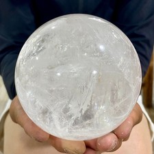 3.06LB Natural White Crystal Clear Quartz Crystal Sphere Ball Healing Meditation picture