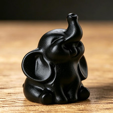 Tiny Good Luck Elephant Statue Hand-Carved Healing Stone Gemstone | picture