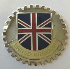 UNITED KINGDOM FLAG CAR GRILLE BADGE EMBLEM -  BRITISH UNION JACK FLAG picture
