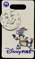 2026 Disney Parks EPCOT Figment Astronaut & Eric Idle Moon Face 2 Pin Set OE picture