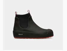 Unisex Bally Curling Booties Black Leather US Mens 8/Womens 9.5/EU 41 MSRP $800 picture