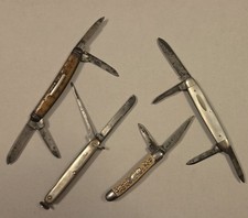 Vtg 1930s-1950s New York Knife Co Walden Schrade Cut 2 & 4 Blade Lot NY WWII Vet picture