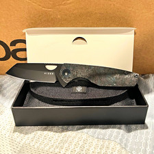 Kizer Sparrow Carbon Fiber Handle Plain Edge Drop Point Frame Lock Pocketknife picture