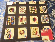 Clarence House Fabric Sample- Cotton Poly Blend- Playing Cards- 25