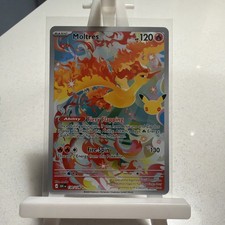 Pokémon TCG 30th Anniversary Celebration Moltres 130/128 Illustration Rare picture