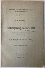 Report on the Lehigh Valley Coal Company's Lands by A. B. Cochran - Oct. 1892 picture