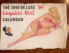 Vintage Pin Up 1949 DeLuxe Esquire Girl Complete Calendar with Envelope picture