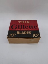 Vintage Gillette Thin Blades Store Display Sales Box 200 NOS Blades picture