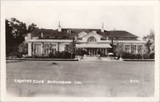 RPPC Burlingame California Country Club - 1920s/30s era San Mateo County picture