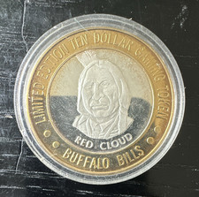 Buffalo Bill’s Resort & Casino Primm Nevada $10 .999 Silver Token Red Cloud picture