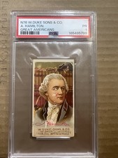 Alexander Hamilton 1888 N76 W Duke Sons & Co Great Americans Rookie Card PSA 2 picture