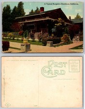 Vintage California Bungalow Residence Postcard F.W. Woolworth Co. c.1910s picture
