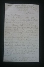 D-DAY LETTER TO PARENTS ABOUT THEIR SON MISSING IN FRANCE AFTER D-DAY LANDING picture