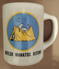 Vintage ? Boy Scouts Snoopy on Pup Tent Mug Butler Manatoc Ritchie Camps ?GTC picture